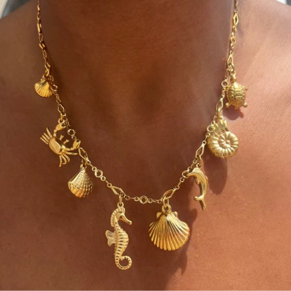 Handmade Gold Charm Necklace